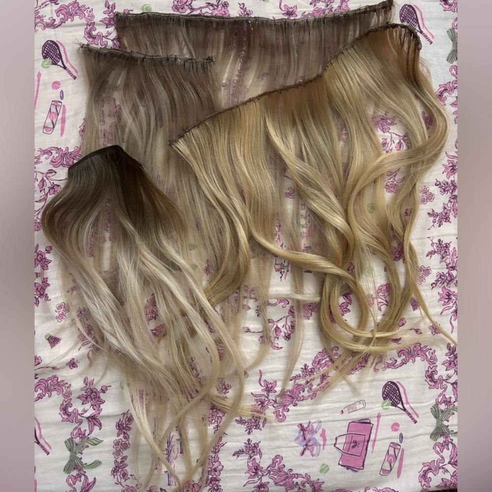Luxurious Blonde Ombre Hair Extensions 18” JZ Stlyes & Bellami Remy Human Hair